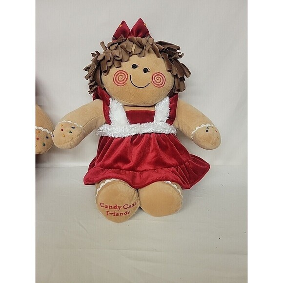 Dan Dee Collectors Choice Candy Cane Gingerbread Boy & Girl Plush 17" - Picture 4 of 10